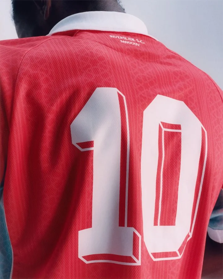 Back of a red football shirt with a large white number 10
